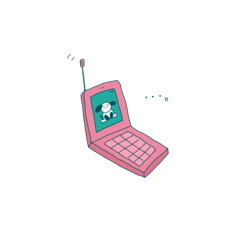 [LINEスタンプ] レトロガーリー繊細スタンプ