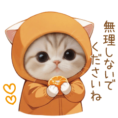 [LINEスタンプ] スコティッシュ猫 みかんネコ 思いやり敬語