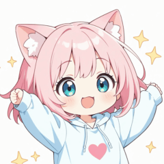 [LINEスタンプ] ゆるっと猫耳パーカーの女の子スタンプ