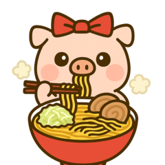 [LINEスタンプ] はらぺこぶたさん – 食いしんぼうスタンプ