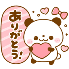 [LINEスタンプ] ころころパンダ♡カラフル可愛い吹き出し