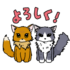[LINEスタンプ] ラテとメルク 1