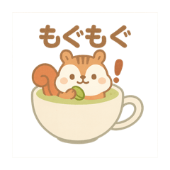 [LINEスタンプ] ラテアートになった夢見る動物2025冬