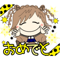 [LINEスタンプ] ルーズgirl❤︎日常/blue✖︎yellow