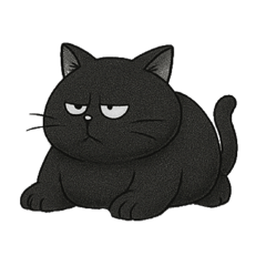 [LINEスタンプ] 黒猫が好きだ！！