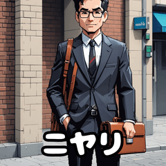 [LINEスタンプ] ランダム表情サラリーマン40連発！