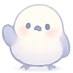 [LINEスタンプ] ちびシマエナガ♪デカ文字スタンプ