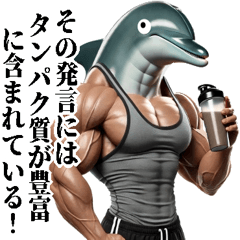 [LINEスタンプ] 【毎日使える】うざいマッチョイルカ