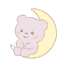 [LINEスタンプ] よるもこくま