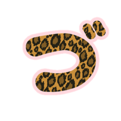 [LINEスタンプ] 3-3ひらがな(P豹柄)アレンジ用平仮名ひょう