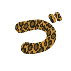 [LINEスタンプ] 3-3ひらがな(白豹柄)アレンジ平仮名ヒョウ