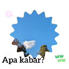 [LINEスタンプ] 面白い、楽しい日常会話 挨拶インドネシア