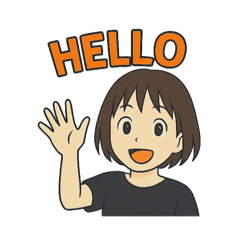 [LINEスタンプ] アクティブガールの英語スタンプ