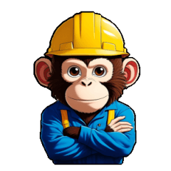 [LINEスタンプ] 現場作業員(モンキー)