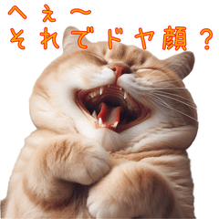 [LINEスタンプ] 笑顔ネコ vol.1－小馬鹿シリーズ
