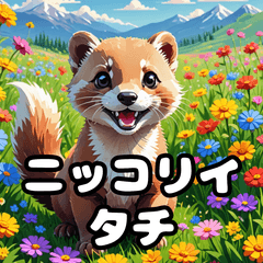 [LINEスタンプ] 表情豊かなイタチ40種スタンプセット