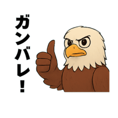 [LINEスタンプ] 動物の日常会話03・ハクトウワシ・鷲