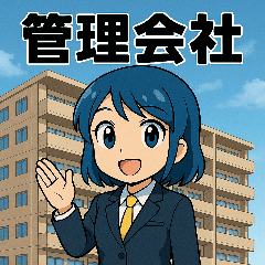 [LINEスタンプ] 管理会社のフロントちゃん