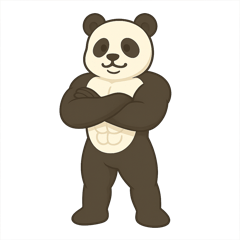 [LINEスタンプ] ムキムキパンダの日常スタンプ