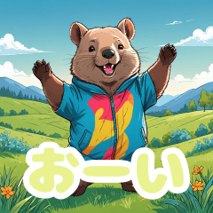 [LINEスタンプ] ウォンバットの挨拶