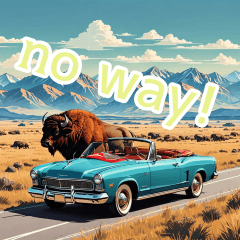 [LINEスタンプ] アメリカバイソンライク_英語