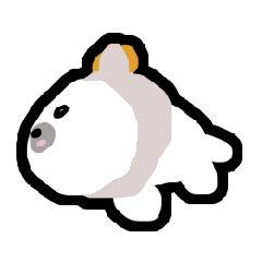 [LINEスタンプ] ヘアバンドを被った可愛いアザラシ