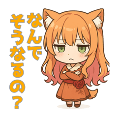 [LINEスタンプ] な〜ずカフェ 不満気さなちゃん