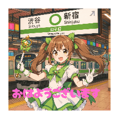 [LINEスタンプ] 鉄道と魔法少女のコラボ