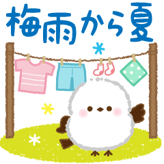 [LINEスタンプ] 【梅雨から夏】ふっくら♡シマエナガさん
