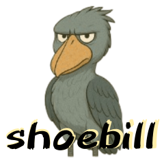 [LINEスタンプ] ハシビロコウ パントマイム版