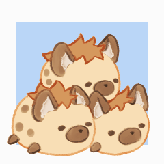 [LINEスタンプ] 動く！豆ハイエナさん
