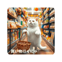 [LINEスタンプ] 白猫家族の日常。