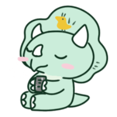 [LINEスタンプ] 【bulu】トリケラトプス