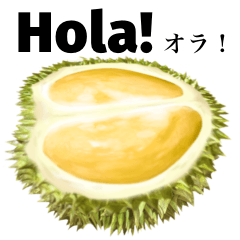 [LINEスタンプ] 熟した ドリアン 【スペイン語】
