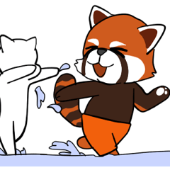 [LINEスタンプ] レッサーパンダと遊ぼう