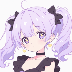 [LINEスタンプ] ライトパープルガールスタンプ