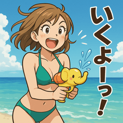 [LINEスタンプ] 水着美女スタンプ・夏サイコー！