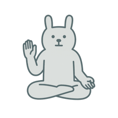 [LINEスタンプ] グレーなうさぎ 気持ちスタンプ