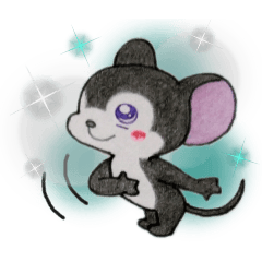 [LINEスタンプ] ☆クロねずくんのシンプルLife☆