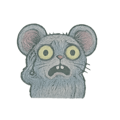 [LINEスタンプ] 心配性ネズミ