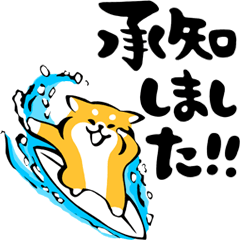 [LINEスタンプ] ふでしば【夏、挨拶など】柴犬
