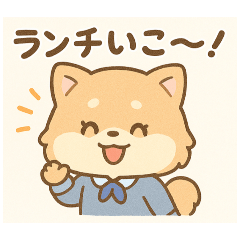 [LINEスタンプ] 新人OLポメラニアンの日常