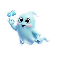 [LINEスタンプ] 【OKおばけ】
