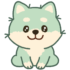 [LINEスタンプ] かわいいミント柴犬「マランちゃん」