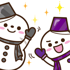 [LINEスタンプ] 動く★雪だるまスタンプ4【気持ち】