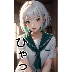 [LINEスタンプ] おとなしい女の子の日常用語