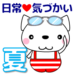 [LINEスタンプ] 優しい気づかい❤かわいい 猫 夏編 修正版