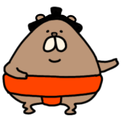 [LINEスタンプ] おすもうくまちゃん