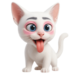 [LINEスタンプ] 面白いメイク猫 （NT）