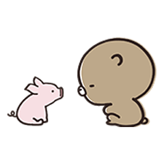 [LINEスタンプ] ずっと使える ゆるっと動物 くまのぽんこつ